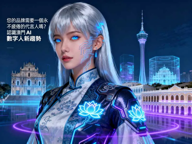 澳門 AI 數字人方案示範 - 展示具備廣東話對話能力的虛擬店長與企業代言人形象