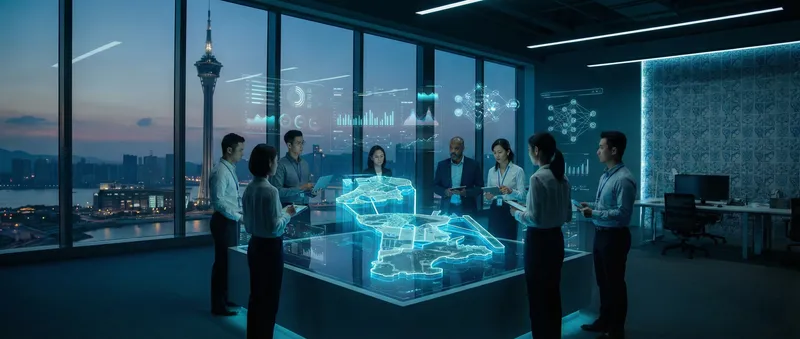 XNET 澳門 AI 公司團隊在辦公室環境,展現專業且具溫度的研發氛圍。